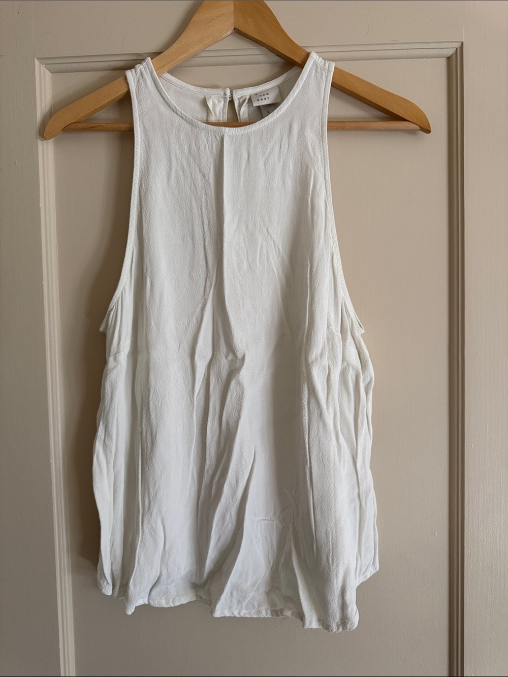 a new day White High Neck Flow Tank Top